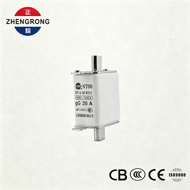 قدرة كسر عالية NT00 20A Fuse - 500V 120kA Ceramic gG Fuse Link